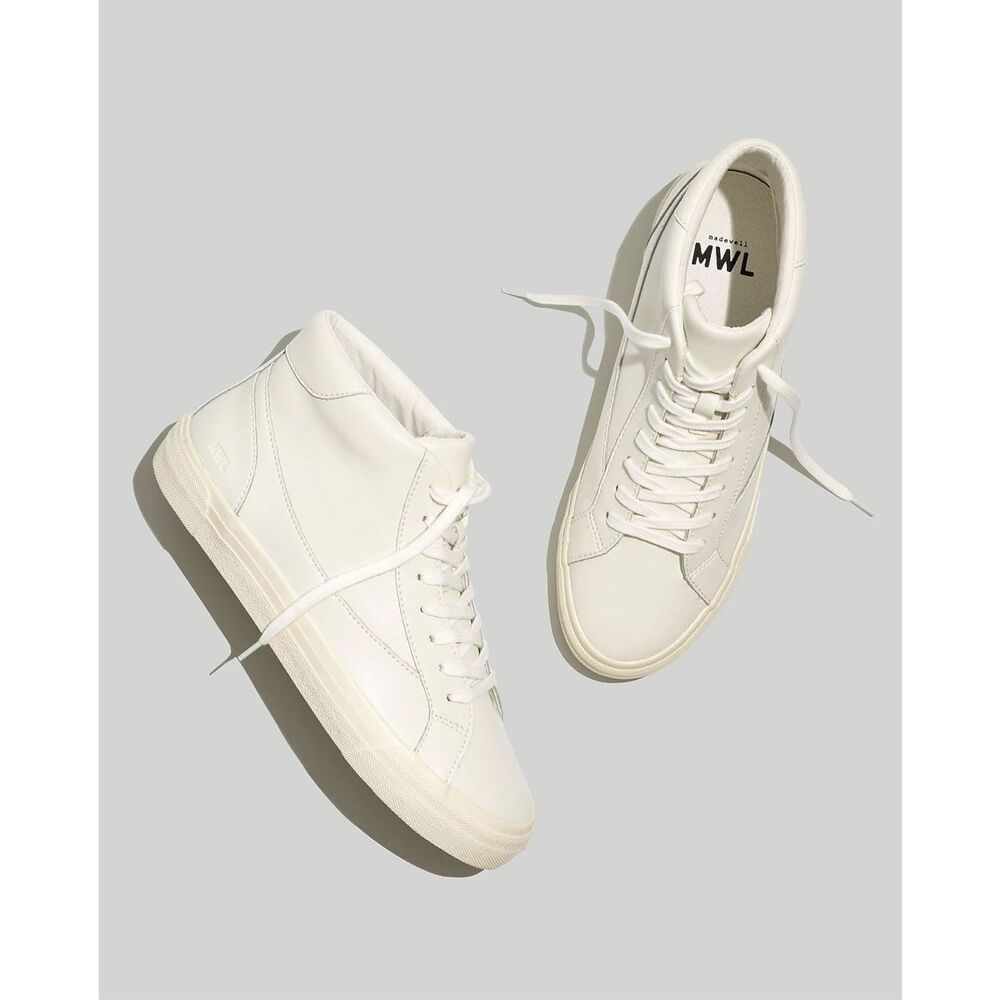 Madewell Sidewalk High-Top Sneakers White Size 11